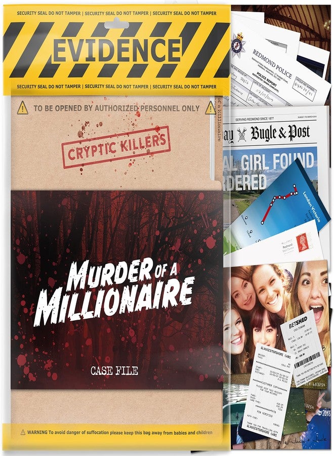 Cryptic Killers Unsolved Murder Mystery Game - Cold Case File Investigation - Detective Clues/Evidence - Solve The Crime - for Individuals, Date Nights & Party Groups - Murder of a Millionaire - Image 1